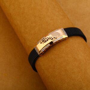 18CT Rose Gold Hallmark  Mens Bracelet MLB319