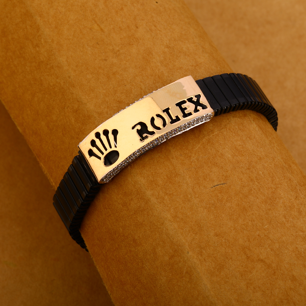 18KT CZ Rose Gold Hallmark Stylish Mens Bracelet MLB336