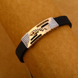 18KT CZ Rose Gold Hallmark Ckassic Mens Bracelet MLB342