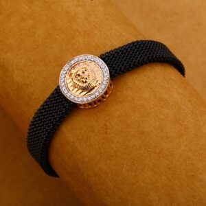 18KT CZ Rose Gold Hallmark Mens Bracelet MLB343