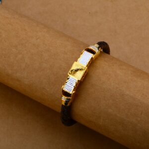 18KT CZ Rose Gold Gorgeous Mens Bracelet MLB193