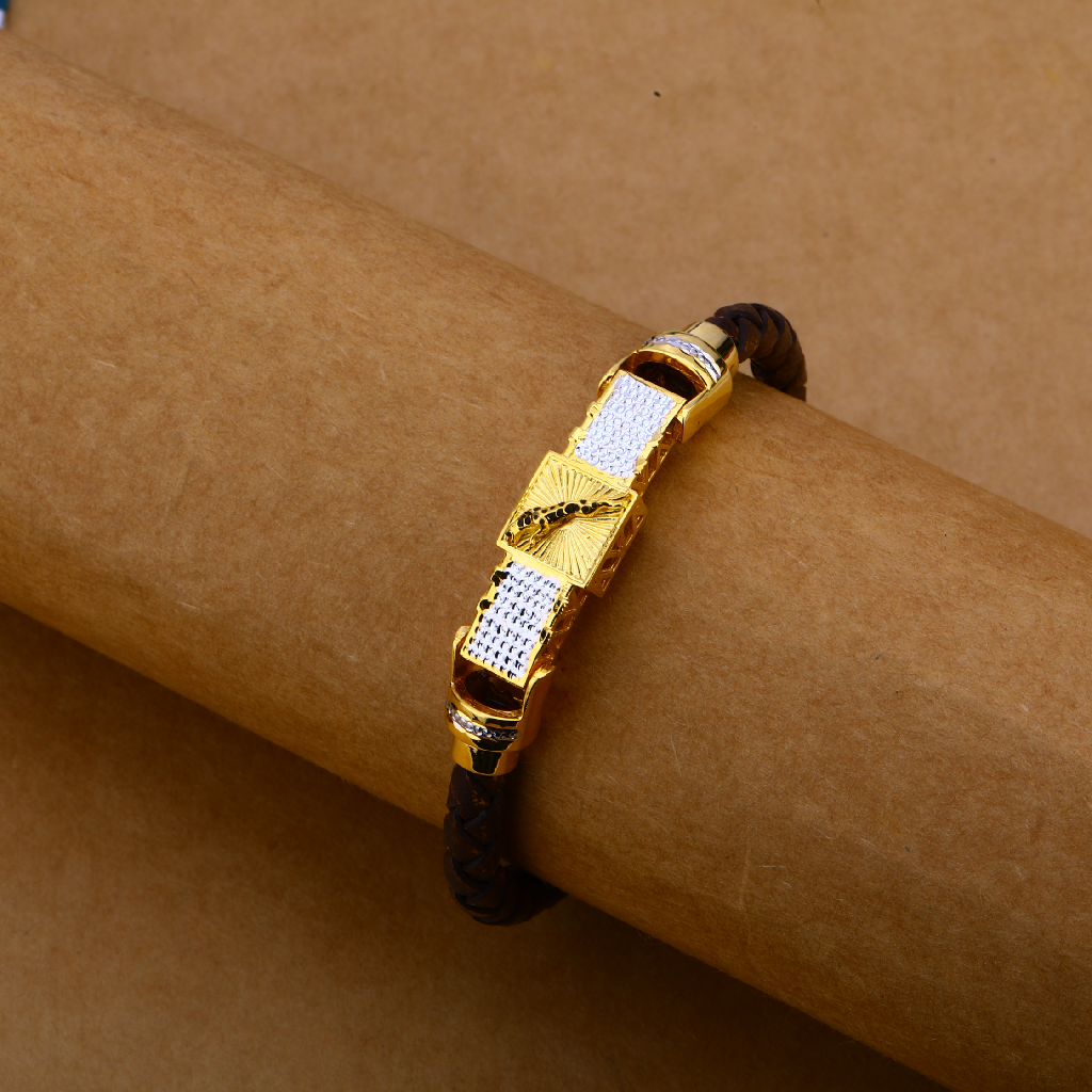 18KT CZ Rose Gold Gorgeous Mens Bracelet MLB193