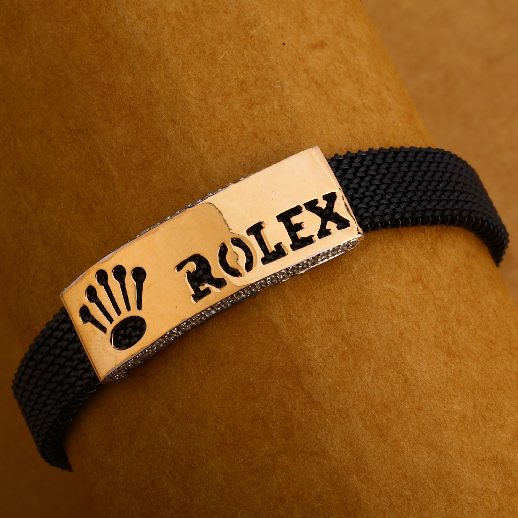 18KT CZ Rose Gold Classic Mens Bracelet MLB199