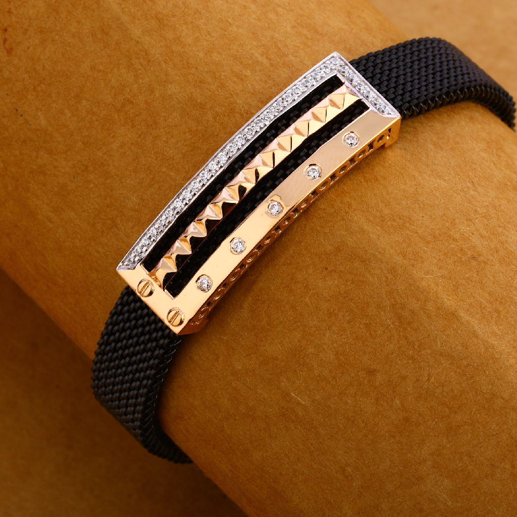 750 rose gold hallmark gorgeous leather bracelet mlb229
