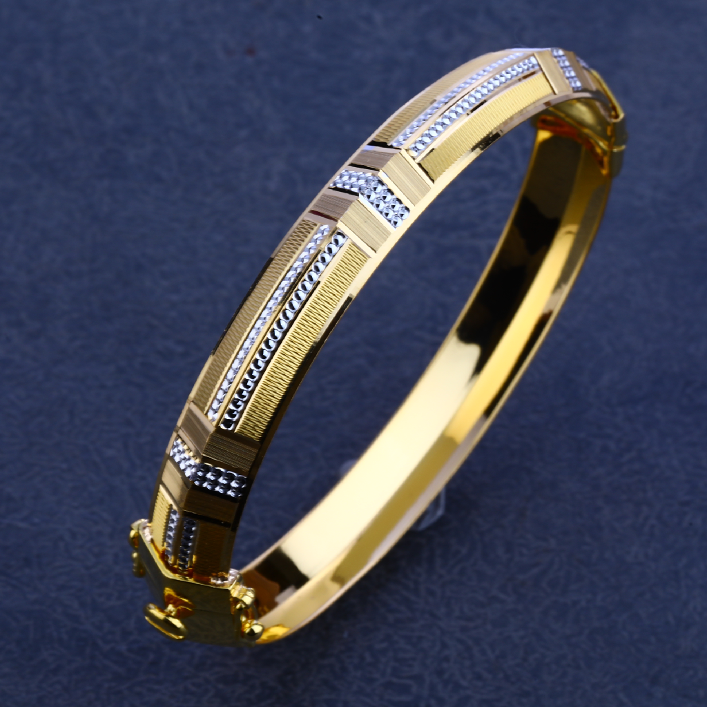 22KT Gold Mens Punjabi Stylish Hallmark Kada MPLKB83