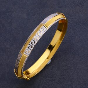 22KT Gold Mens Punjabi Delicate Hallmark Lock Kada  MPLKB51