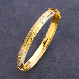 22kt gold mens punjabi designer hallmark lock kada  mplkb60