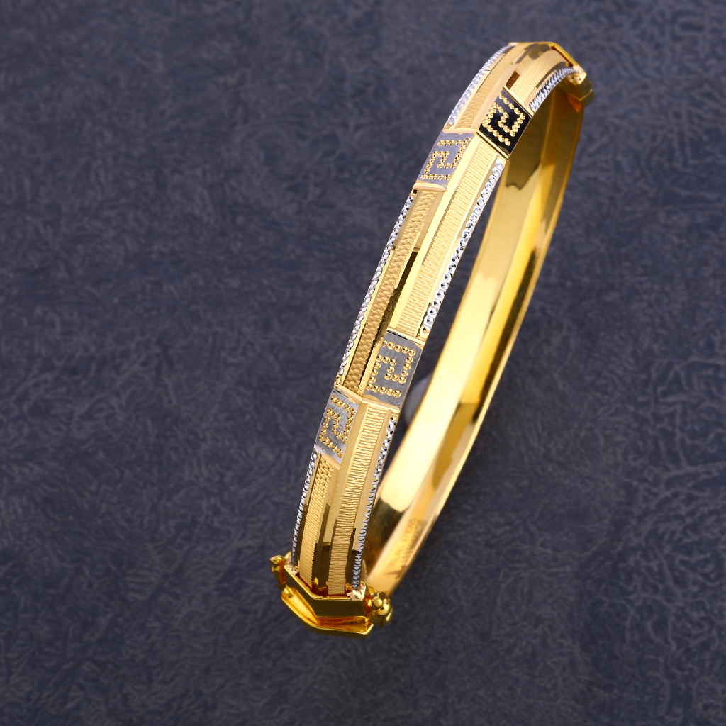 22kt gold mens punjabi hallmark lock kada  mplkb62