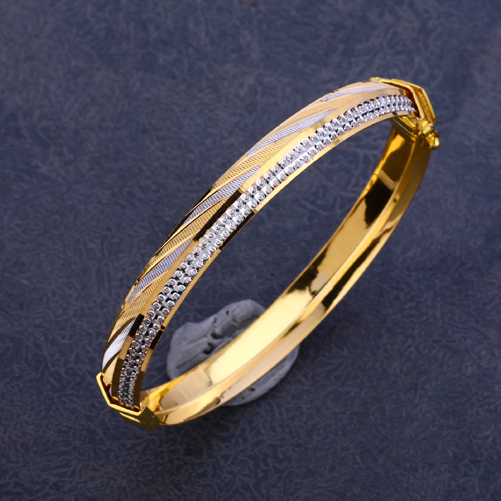 916 Gold Punjabi Mens Lock Kada MPLKB75