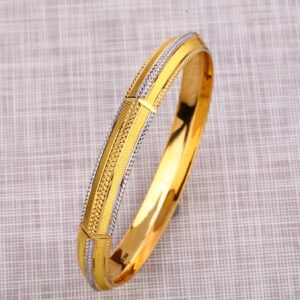 916 Gold Designer Lock Kada Bracelet  MPKB21