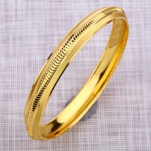 916 Gold Mens Gorgeous Punjabi Lock Kada MPKB32