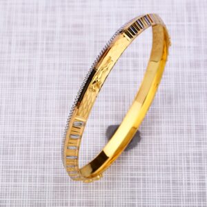 916 Gold Mens Classic Punjabi Lock Kada MPKB40