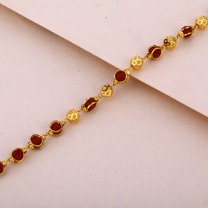 916 Gold Mens Hallmark Classic Rudraksha Bracelet MRB09