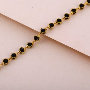 916 Gold Mens Delicate Rudraksha Bracelet MRB15