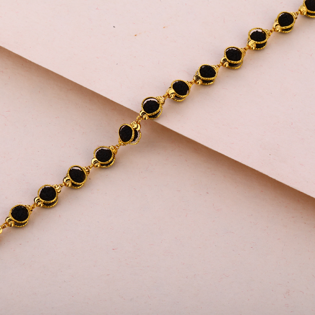 916 Gold Mens Delicate Rudraksha Bracelet MRB15