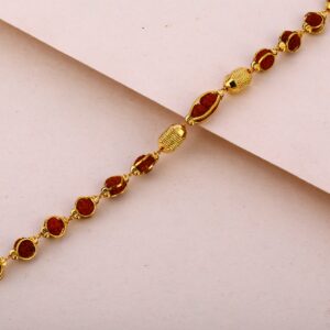 916 Gold Mens Classic Rudraksha Bracelet MRB17