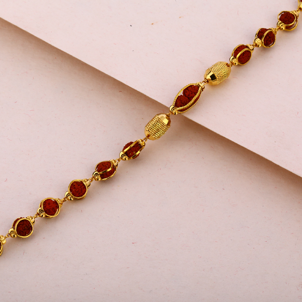 916 Gold Mens Classic Rudraksha Bracelet MRB17