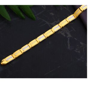 22KT CZ Gold Men's Exclusive Casting Bracelet MCB104