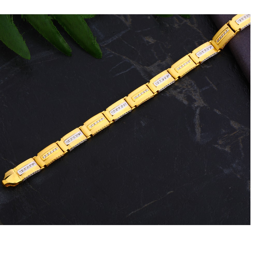 22KT CZ Gold Men's Exclusive Casting Bracelet MCB104