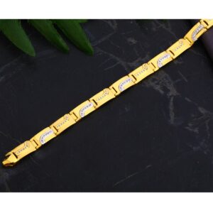 22KT CZ Gold Men's Designer Casting Bracelet MCB102