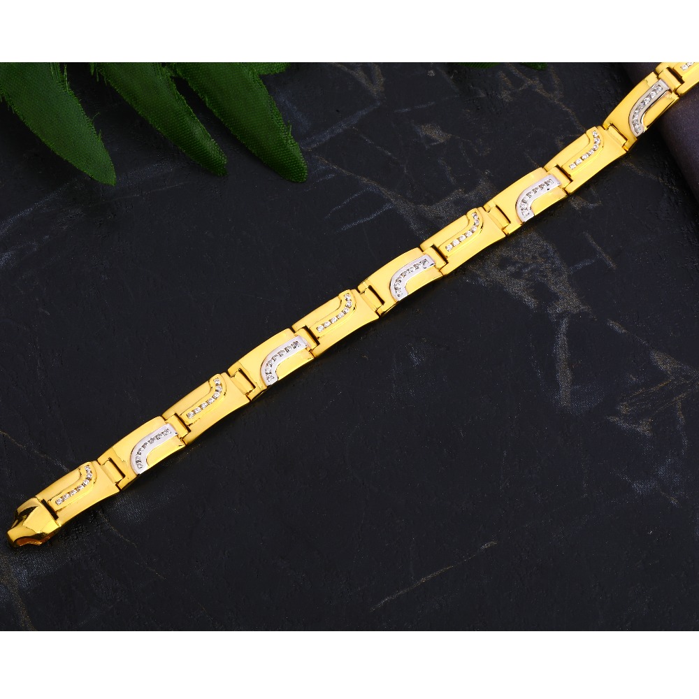 22KT CZ Gold Men's Designer Casting Bracelet MCB102