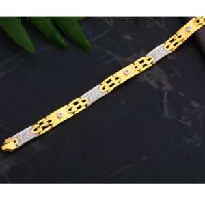 22KT CZ Gold Men's classic Casting Bracelet MCB101