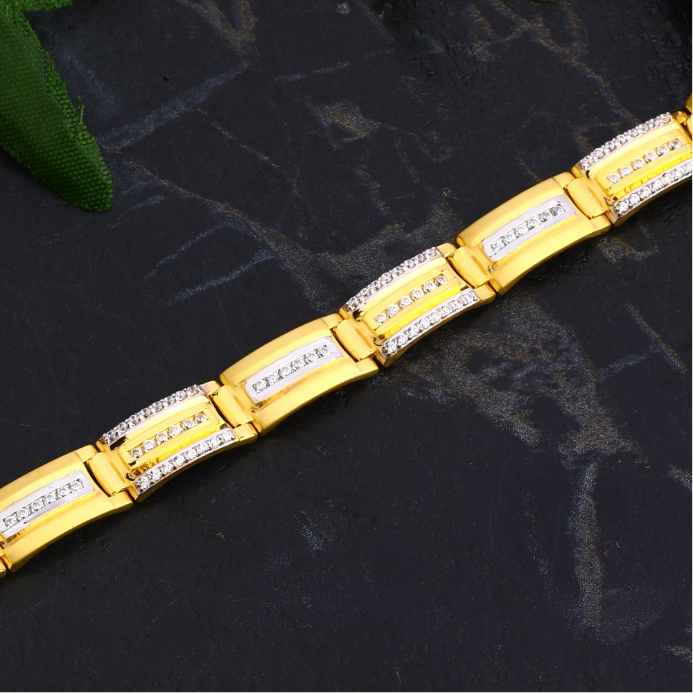 22KT Gold Men's stylish Casting Bracelet MCB99 - Image 2