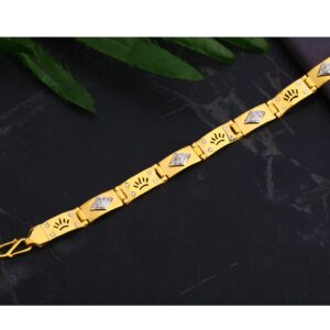 916 Gold Gentlemen's  Delicate CZ Casting Bracelet MCB87