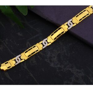 916 Gold Men's Fancy Casting Bracelet MCB116