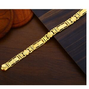 916 Gold Gentlemen's fancy Plain Bracelet MPB385