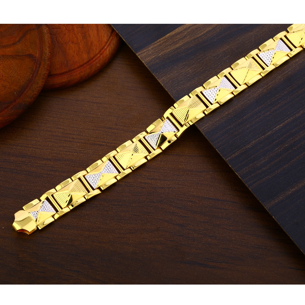 916 Gold Gentlemen's Delicate Plain Bracelet MPB383