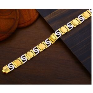 916 Gold Gentlemen's  classic Plain Bracelet MPB381