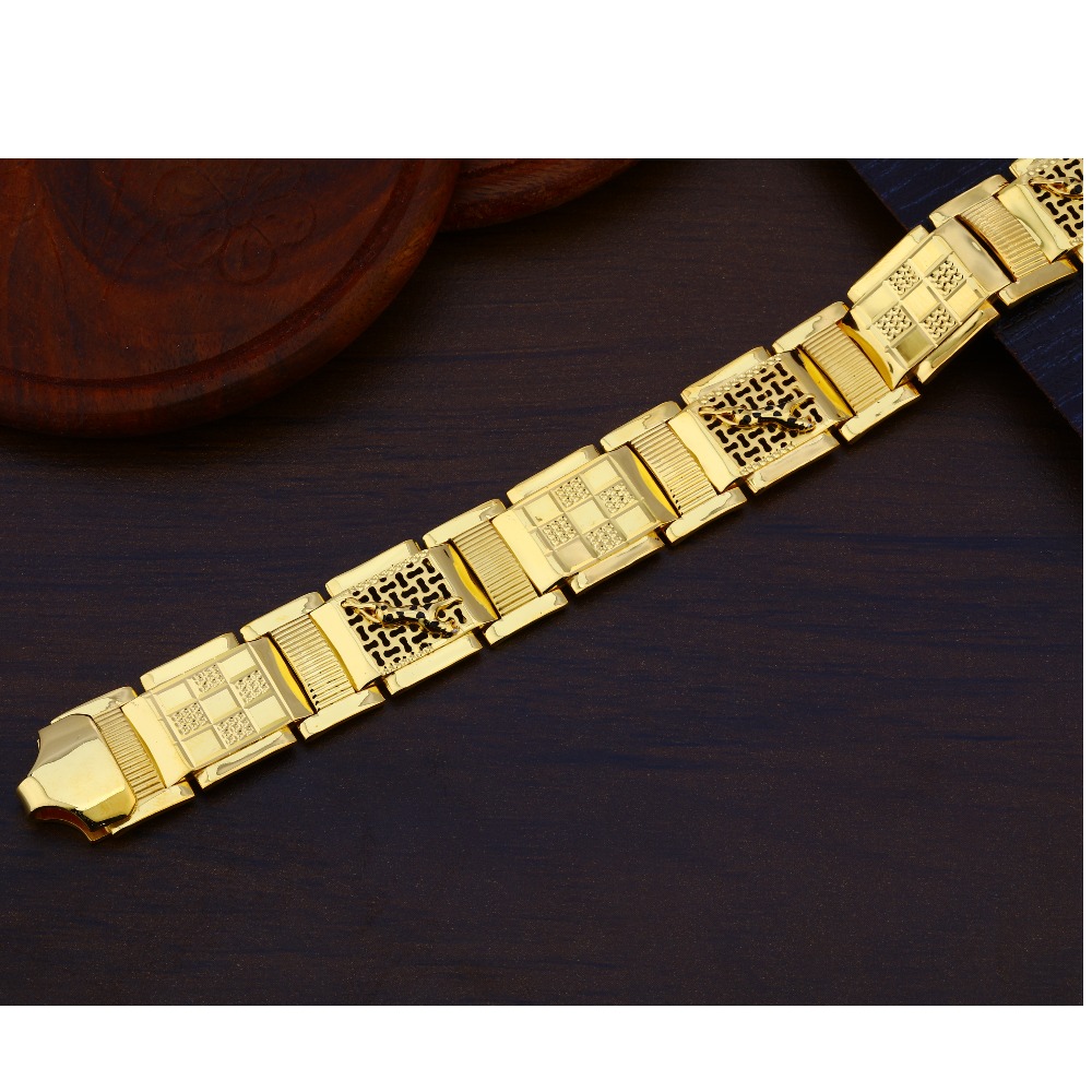 916 Gold Men's Delicate Hallmark Bracelet MPB239
