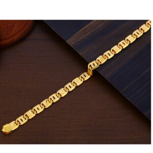 916 Gold Plain Exclusive Hallmark Men's Bracelet MPB285