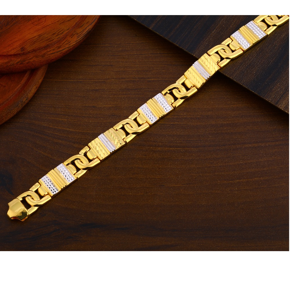 22ct plain gold stylish gentlemen's bracelet mpb271
