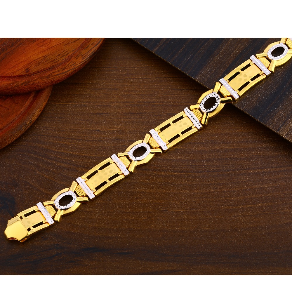 22CT Plain Gold Designer Gentlemen's Bracelet MPB266