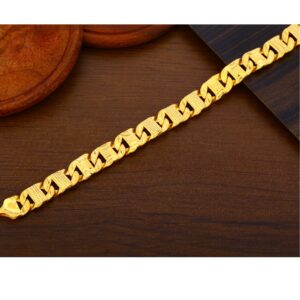 22CT Plain Delicate Gold Men's Bracelet MPB365