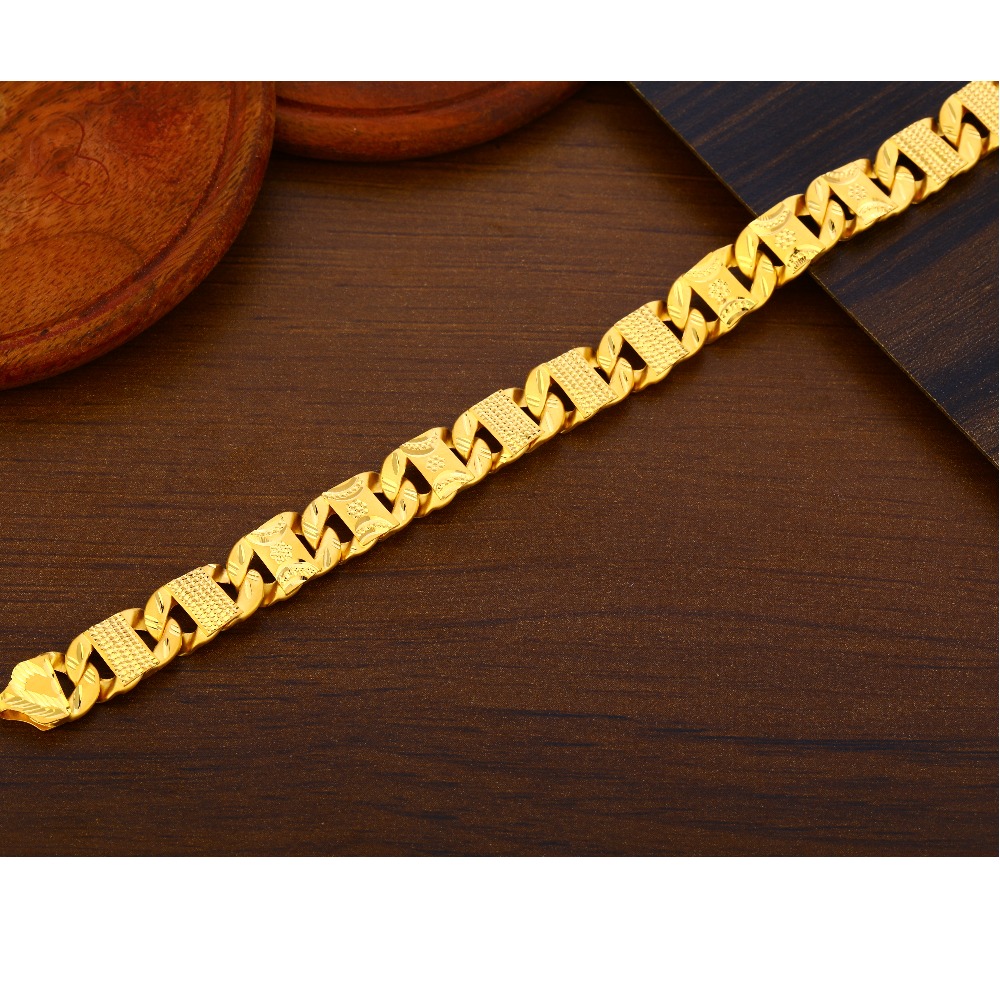 22CT Plain Delicate Gold Men's Bracelet MPB365