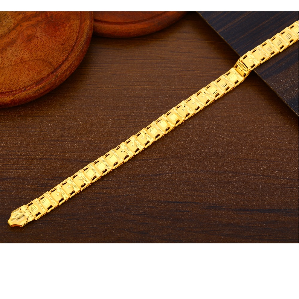 22CT Plain designer Gold Men's Bracelet MPB364