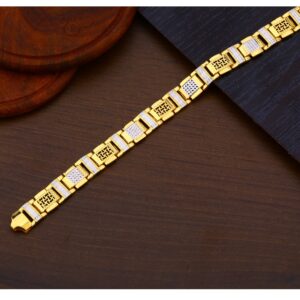 22KT Gold  Gentlemen's Stylish Plain Bracelet MPB231