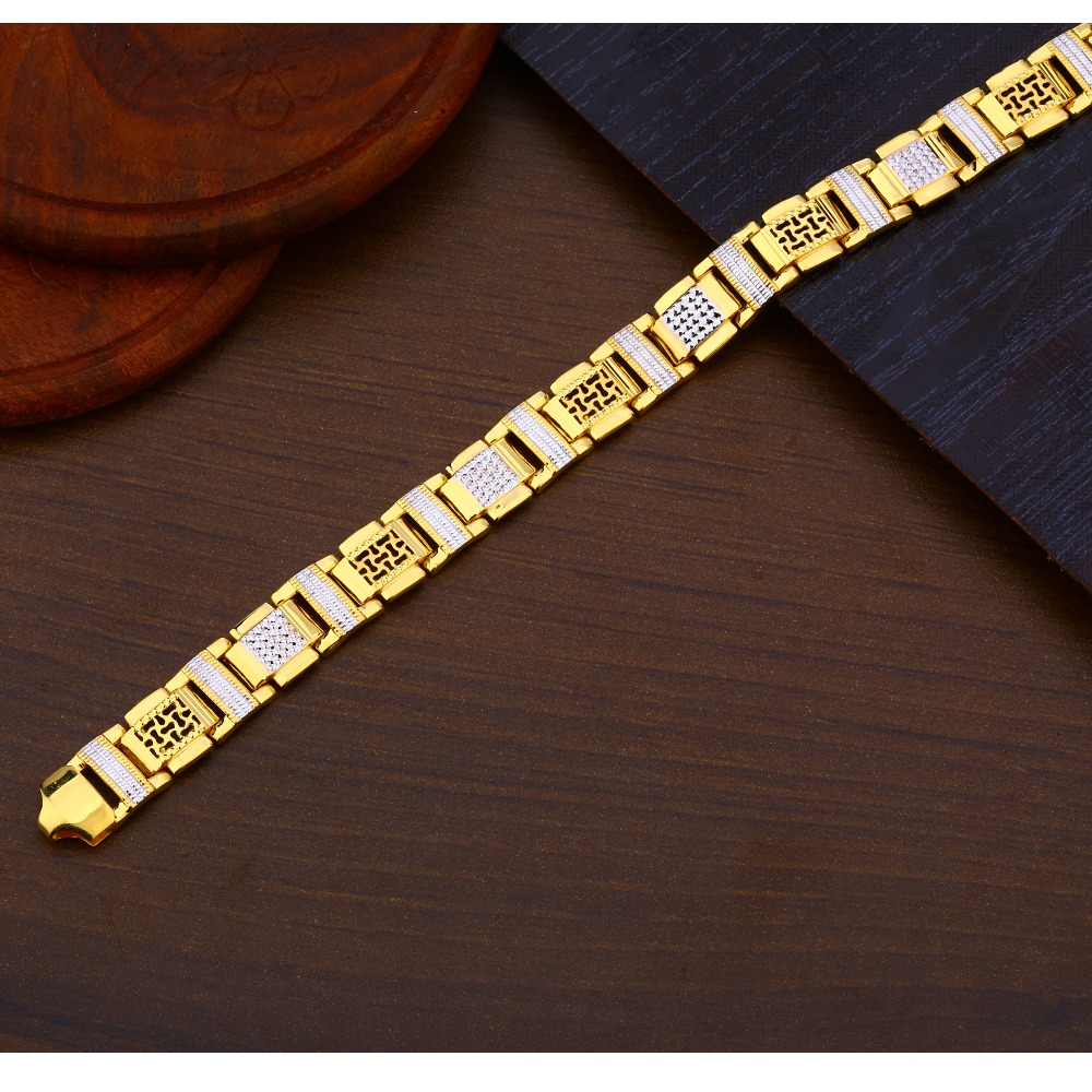 22KT Gold Gentlemen's Stylish Plain Bracelet MPB231