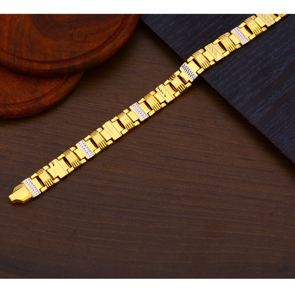 22KT Gold  Gentlemen's Gorgeous Plain Bracelet MPB230