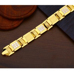 22KT Gold  Gentlemen's Classic Plain Bracelet MPB225