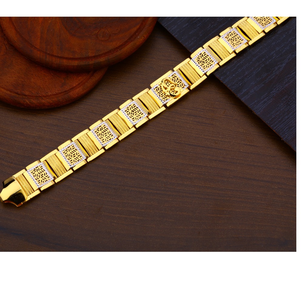 22KT Gold Hallmark stylish Men's Plain Bracelet MPB224