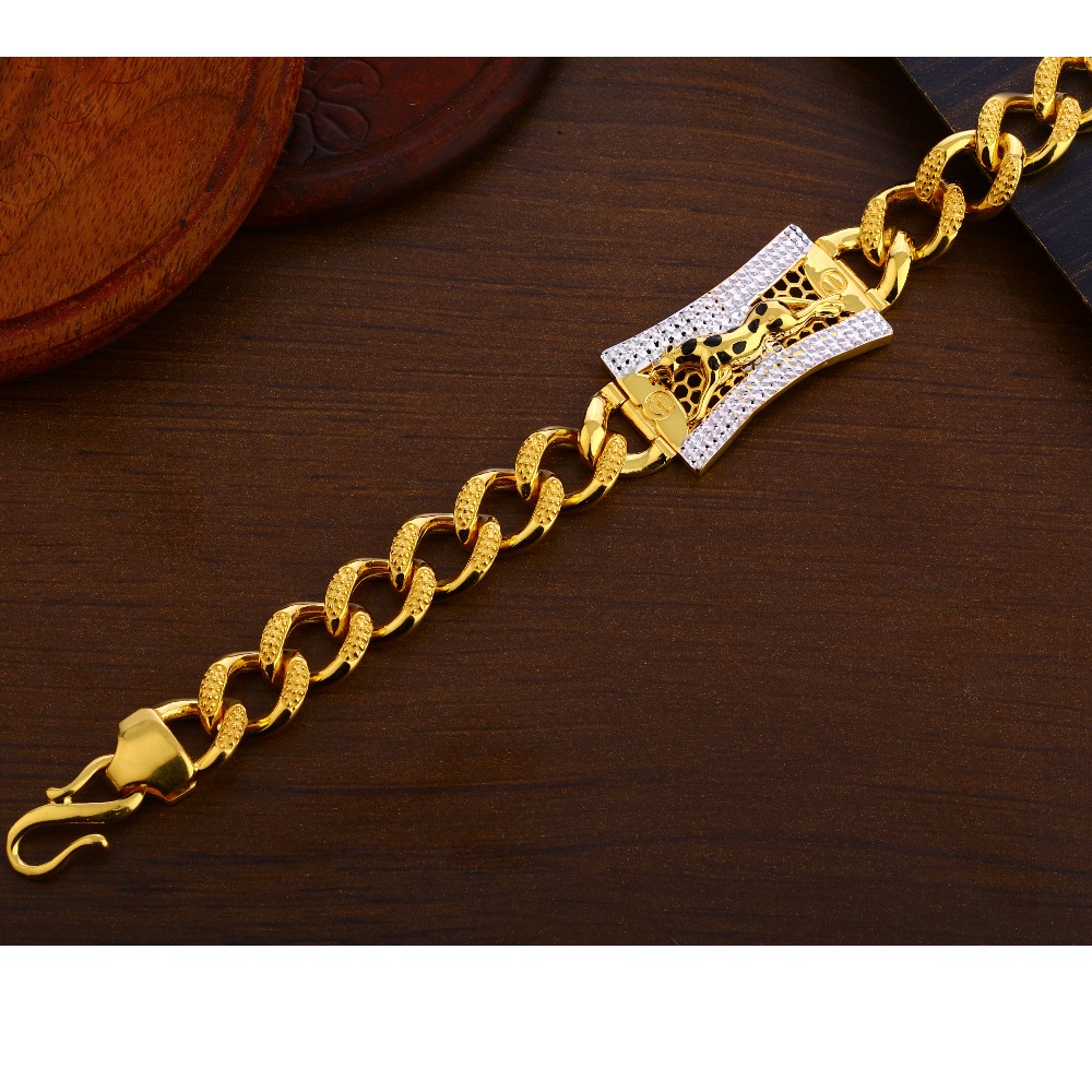 916 Gold Gentlemen's Delicate Plain Bracelet MPB260
