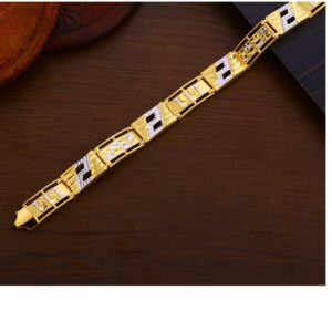 916 Gold Gentlemen's  Plain Bracelet MPB257