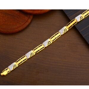 916 gold men's exclusive plain bracelet mpb245