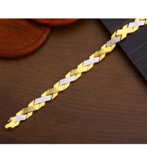 916 gold men's designer plain bracelet mpb242