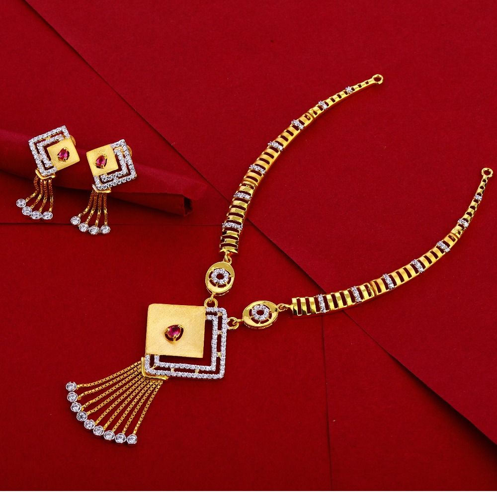 916 Gold Hallmark classic Necklace Set LN263