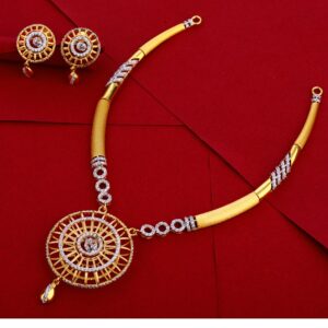 916 Gold Ladies Fancy Necklace Set LN259